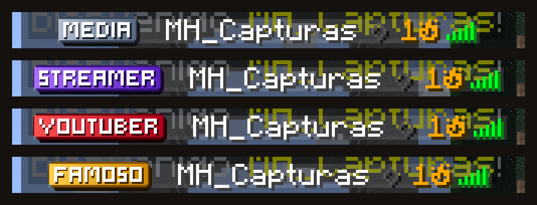 Insignias de Media, Streamer, YouTuber y Famoso en el TAB de Gens