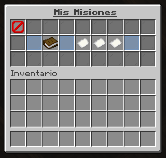 Menú Mis misiones de OneBlock con tres misiones
